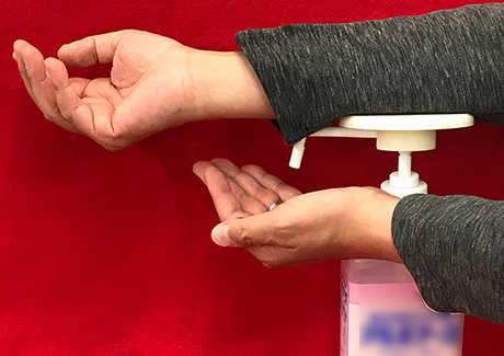 消毒液用タッチレスツール(4)